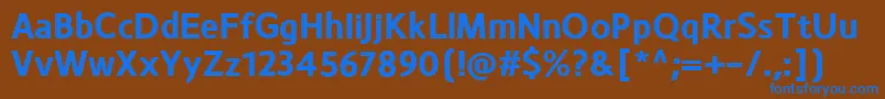 MonsalBold Font – Blue Fonts on Brown Background