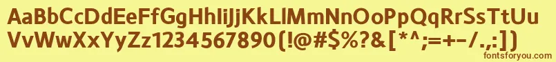 MonsalBold Font – Brown Fonts on Yellow Background