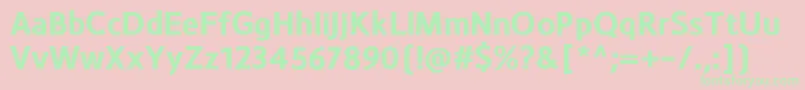 MonsalBold Font – Green Fonts on Pink Background