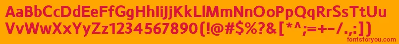 MonsalBold Font – Red Fonts on Orange Background