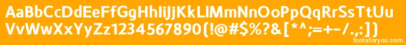 MonsalBold Font – White Fonts on Orange Background