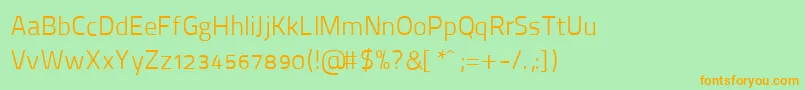 ThaitilliumImproved2502 Font – Orange Fonts on Green Background