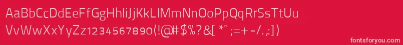 ThaitilliumImproved2502 Font – Pink Fonts on Red Background
