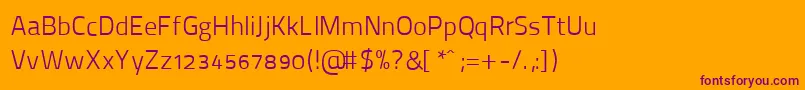 ThaitilliumImproved2502 Font – Purple Fonts on Orange Background