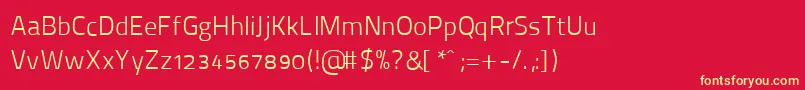 ThaitilliumImproved2502 Font – Yellow Fonts on Red Background