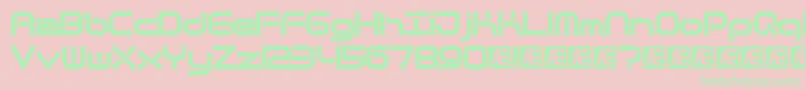 Quanttap Font – Green Fonts on Pink Background