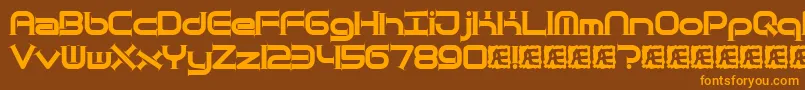 Quanttap Font – Orange Fonts on Brown Background