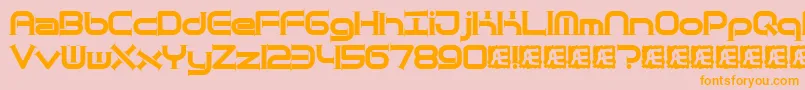 Quanttap Font – Orange Fonts on Pink Background