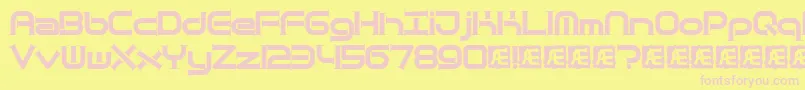 Quanttap Font – Pink Fonts on Yellow Background