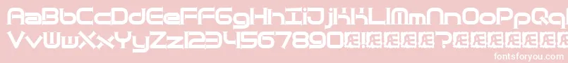 Quanttap Font – White Fonts on Pink Background