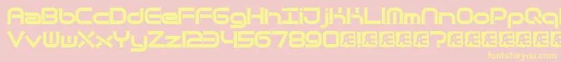 Quanttap Font – Yellow Fonts on Pink Background