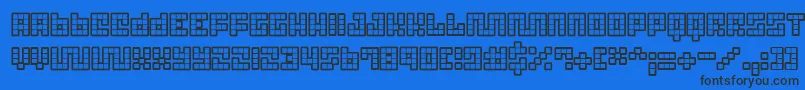 TrickBlueprint Font – Black Fonts on Blue Background