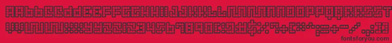 TrickBlueprint Font – Black Fonts on Red Background