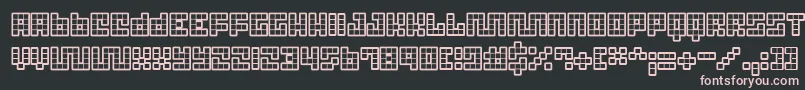 フォントTrickBlueprint – 黒い背景にピンクのフォント