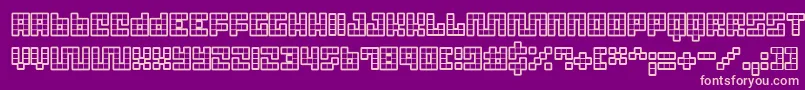 TrickBlueprint Font – Pink Fonts on Purple Background