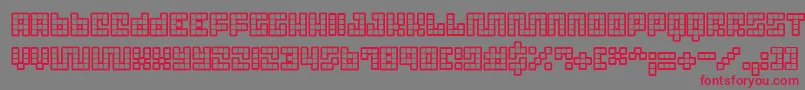 TrickBlueprint Font – Red Fonts on Gray Background