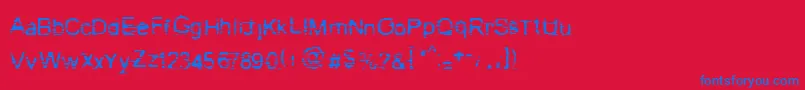 BadCargo2.0 Font – Blue Fonts on Red Background