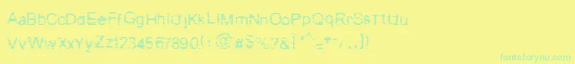 Weitere Informationen zur BadCargo2.0-Schriftart BadCargo2.0-Schriftart – Grüne Schriften auf gelbem Hintergrund