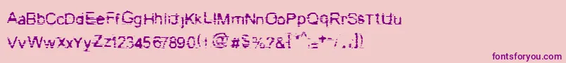 フォントBadCargo2.0 – ピンクの背景に紫のフォント
