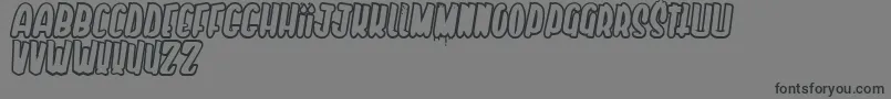 フォントYoTeAmoPeroEnSecreto – 黒い文字の灰色の背景