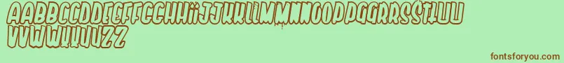 YoTeAmoPeroEnSecreto Font – Brown Fonts on Green Background