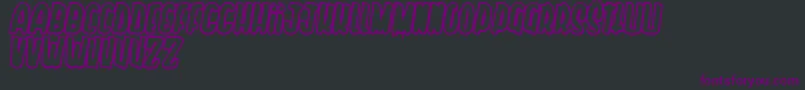 Police YoTeAmoPeroEnSecreto – polices violettes sur fond noir