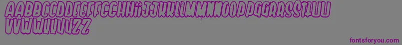 フォントYoTeAmoPeroEnSecreto – 紫色のフォント、灰色の背景