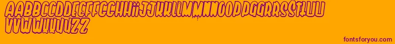 YoTeAmoPeroEnSecreto Font – Purple Fonts on Orange Background