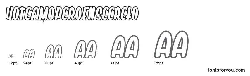YoTeAmoPeroEnSecreto Font Sizes