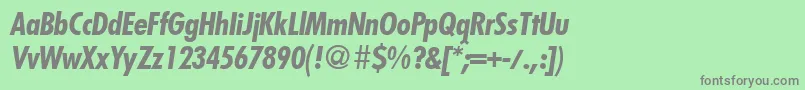 FunctioncondtwoBolditalic Font – Gray Fonts on Green Background