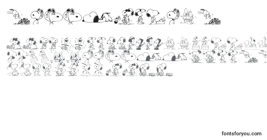 Fuente SnoopyDings - alfabeto, números, caracteres especiales