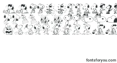 SnoopyDings font – cartoon Fonts
