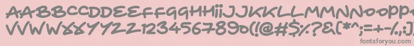 HeartToHeart Font – Gray Fonts on Pink Background