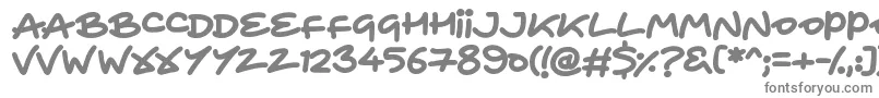 Шрифт HeartToHeart – серые шрифты на белом фоне
