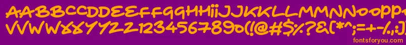 HeartToHeart Font – Orange Fonts on Purple Background