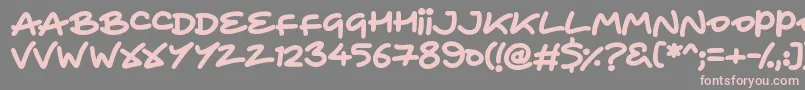 HeartToHeart Font – Pink Fonts on Gray Background