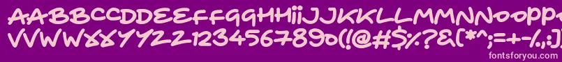 HeartToHeart Font – Pink Fonts on Purple Background