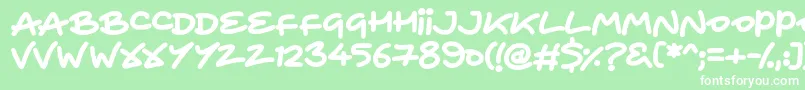 HeartToHeart Font – White Fonts on Green Background