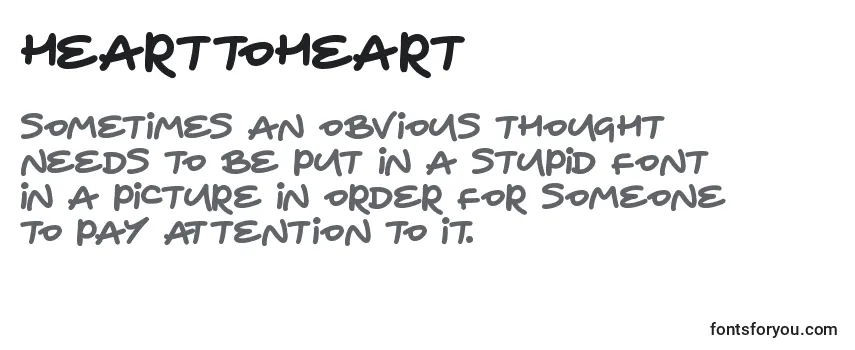 Überblick über die Schriftart HeartToHeart