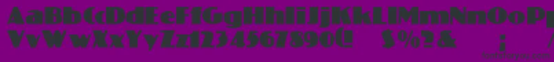 Crosset-Schriftart – Schwarze Schriften auf violettem Hintergrund
