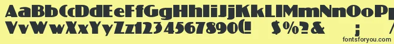 Crosset Font – Black Fonts on Yellow Background