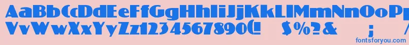 Crosset Font – Blue Fonts on Pink Background