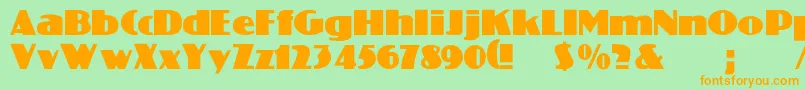 Crosset Font – Orange Fonts on Green Background