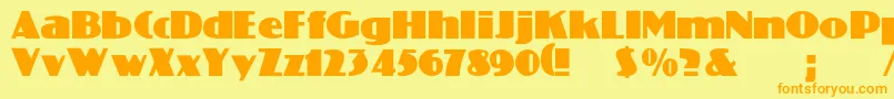 Crosset Font – Orange Fonts on Yellow Background