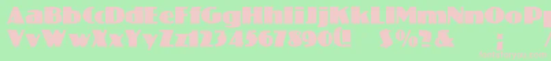 Crosset Font – Pink Fonts on Green Background