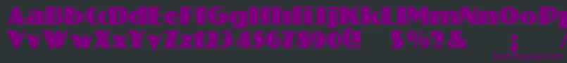 Crosset Font – Purple Fonts on Black Background