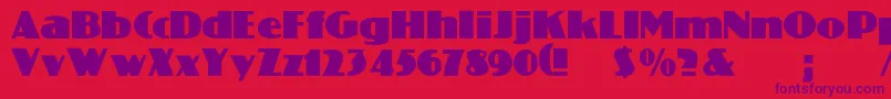 Crosset Font – Purple Fonts on Red Background