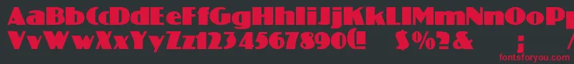 Crosset Font – Red Fonts on Black Background