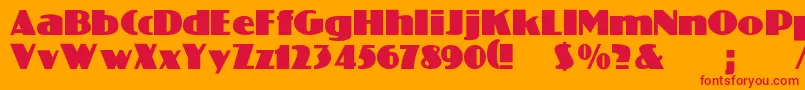 Crosset Font – Red Fonts on Orange Background