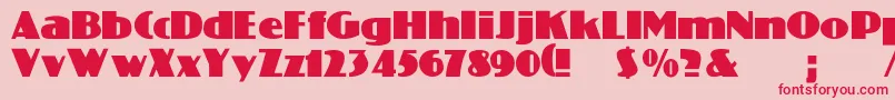 Crosset Font – Red Fonts on Pink Background